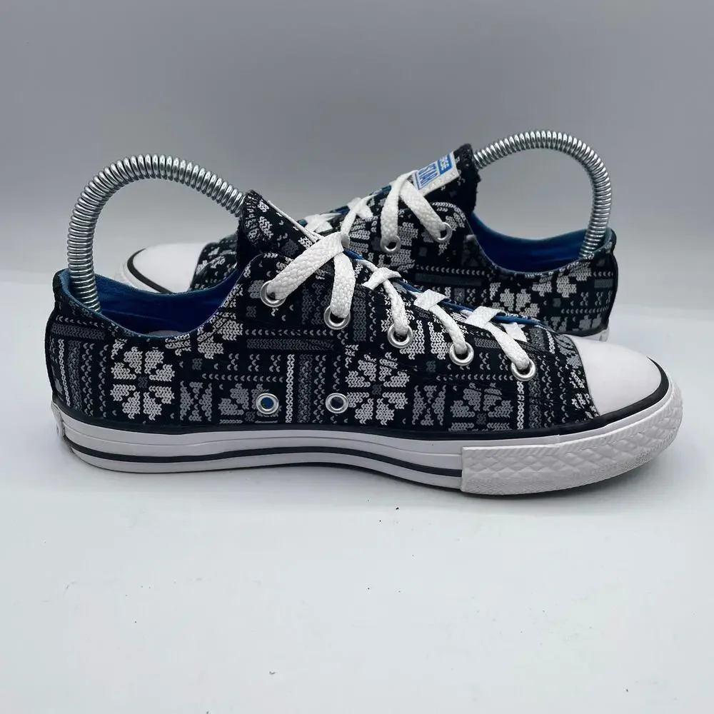 Converse Chuck Taylor All Star Winter Print Snow Christmas Black Kids Juniors 4